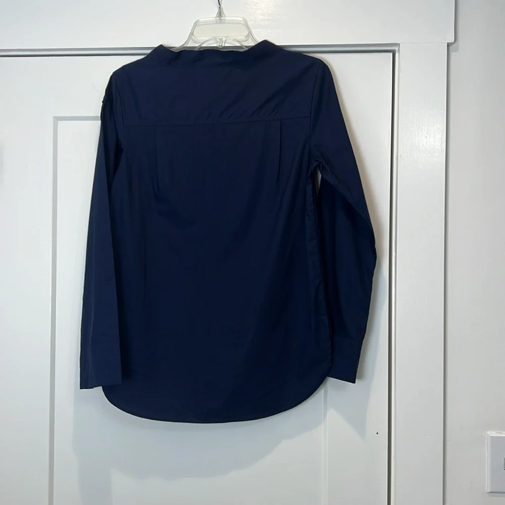 J. Crew Classic Navy Blouse size 2.